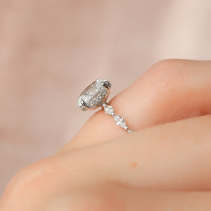 The Lucia Set With A 2 Carat Oval Lab Diamond