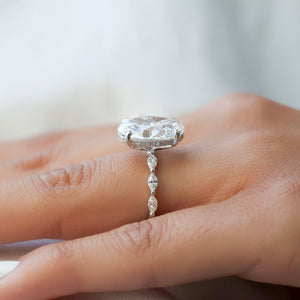 The Lucia Set With A 2 Carat Oval Lab Diamond