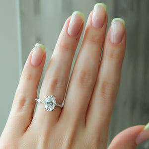 The Lucia Set With A 2 Carat Oval Lab Diamond