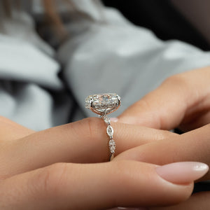 The Lucia Set With A 2 Carat Oval Lab Diamond