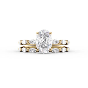 The Lucia Set With A 3.5 Carat Oval Moissanite