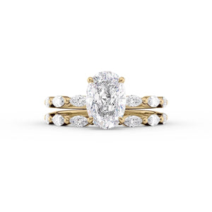 The Lucia Set With A 2 Carat Oval Lab Diamond