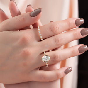 The Lucia Set With A 2 Carat Oval Lab Diamond