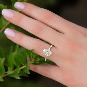 The Lucia Set With A 2 Carat Oval Lab Diamond