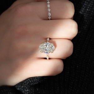 The Lucia Set With A 2 Carat Oval Lab Diamond