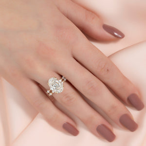 The Lucia Set With A 2 Carat Oval Lab Diamond