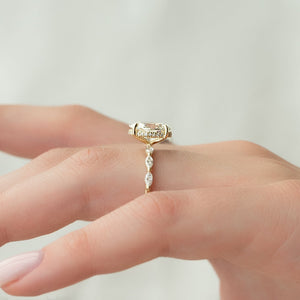 The Lucia Set With A 2 Carat Oval Lab Diamond