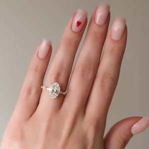 The Lucia Set With A 2 Carat Oval Lab Diamond