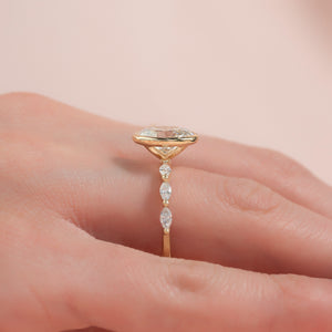The Lucia Set With A 2 Carat Oval Lab Diamond