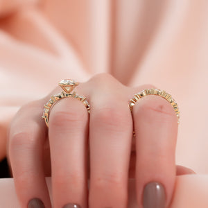 The Lucia Set With A 2 Carat Oval Lab Diamond