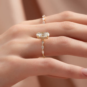 The Lucia Set With A 2 Carat Oval Lab Diamond