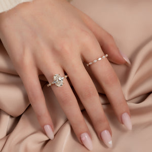 The Lucia Set With A 2 Carat Oval Lab Diamond