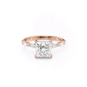 The Lucia Set With A 2 Carat Princess Moissanite