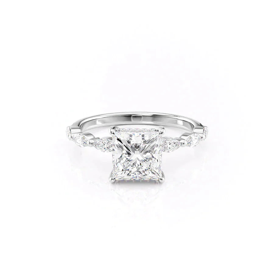 The Lucia Set With A 2 Carat Princess Lab Diamond