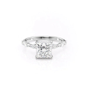 The Lucia Set With A 3 Carat Princess Lab Diamond