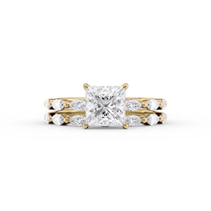 The Lucia Set With A 1.5 Carat Princess Lab Diamond