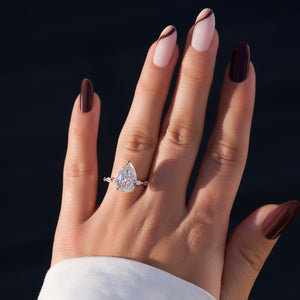 The Lucia Set With A 2 Carat Pear Lab Diamond
