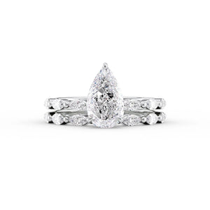 The Lucia Set With A 2 Carat Pear Lab Diamond