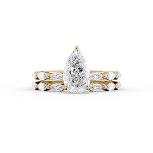 The Lucia Set With A 2 Carat Pear Lab Diamond