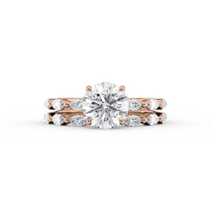 The Lucia Set With A 3 Carat Round Lab Diamond