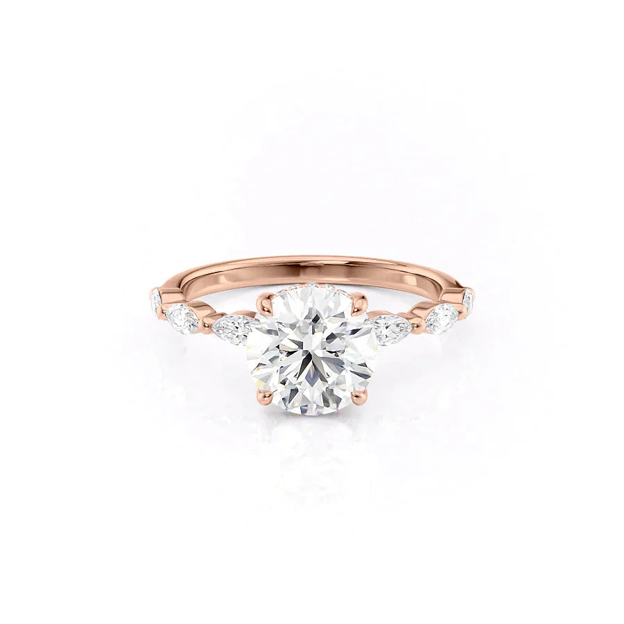 The Lucia Set With A 2 Carat Round Lab Diamond