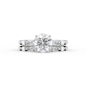 The Lucia Set With A 3 Carat Round Lab Diamond