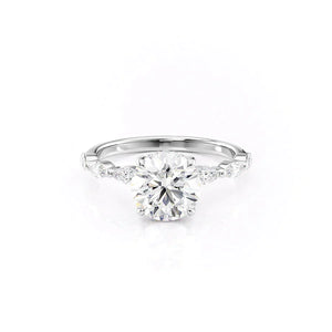 The Lucia Set With A Round Moissanite