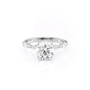 The Lucia Set With A 4 Carat Round Moissanite