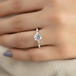 The Lucia Set With A 2 Carat Round Lab Diamond