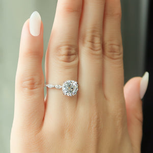 The Lucia Set With A 2 Carat Round Lab Diamond