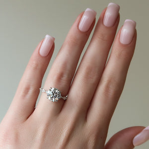 The Lucia Set With A 2 Carat Round Lab Diamond