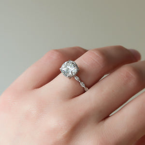 The Lucia Set With A 2 Carat Round Lab Diamond