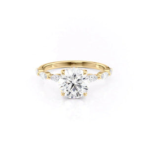 The Lucia Set With A 1 Carat Round Moissanite