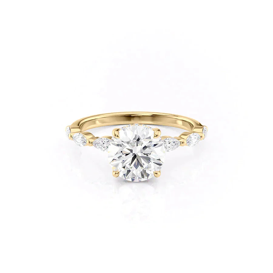 The Lucia Set With A 2 Carat Round Moissanite
