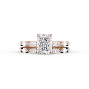 The Lucia Set With A 2 Carat Radiant Lab Diamond