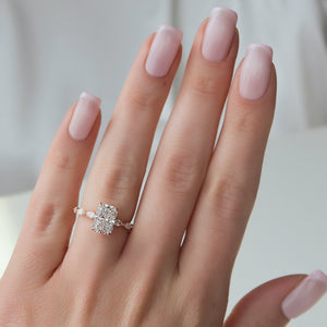 The Lucia Set With A 2 Carat Radiant Lab Diamond