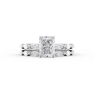 The Lucia Set With A 5 Carat Radiant Moissanite