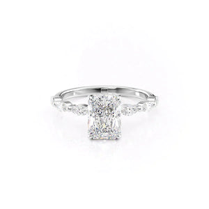 The Lucia Set With A 5 Carat Radiant Moissanite