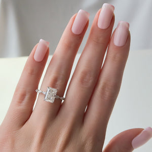 The Lucia Set With A 2 Carat Radiant Lab Diamond