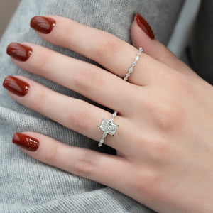 The Lucia Set With A 2 Carat Radiant Lab Diamond