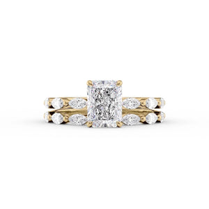 The Lucia Set With A 2.5 Carat Radiant Lab Diamond