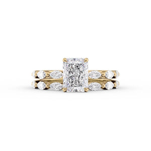 The Lucia Set With A 2 Carat Radiant Lab Diamond