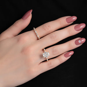 The Lucia Set With A 2 Carat Radiant Lab Diamond