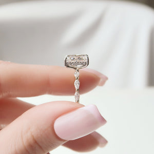 The Lucia Set With A 2 Carat Radiant Lab Diamond