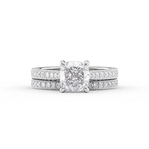The Catherine Set With A 2 Carat Cushion Lab Diamond