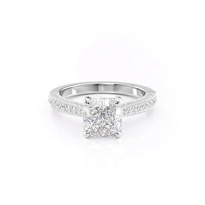 The Catherine Set With A 1.5 Carat Cushion Lab Diamond