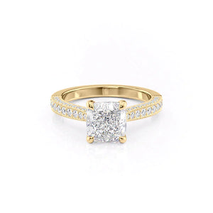 The Catherine Set With A 2.5 Carat Cushion Moissanite