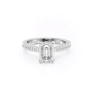 The Catherine Set With A 2.5 Carat Emerald Lab Diamond