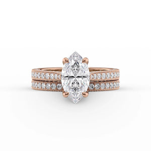 The Catherine Set With A 2 Carat Marquise Lab Diamond