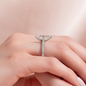 The Catherine Set With A 2 Carat Marquise Lab Diamond